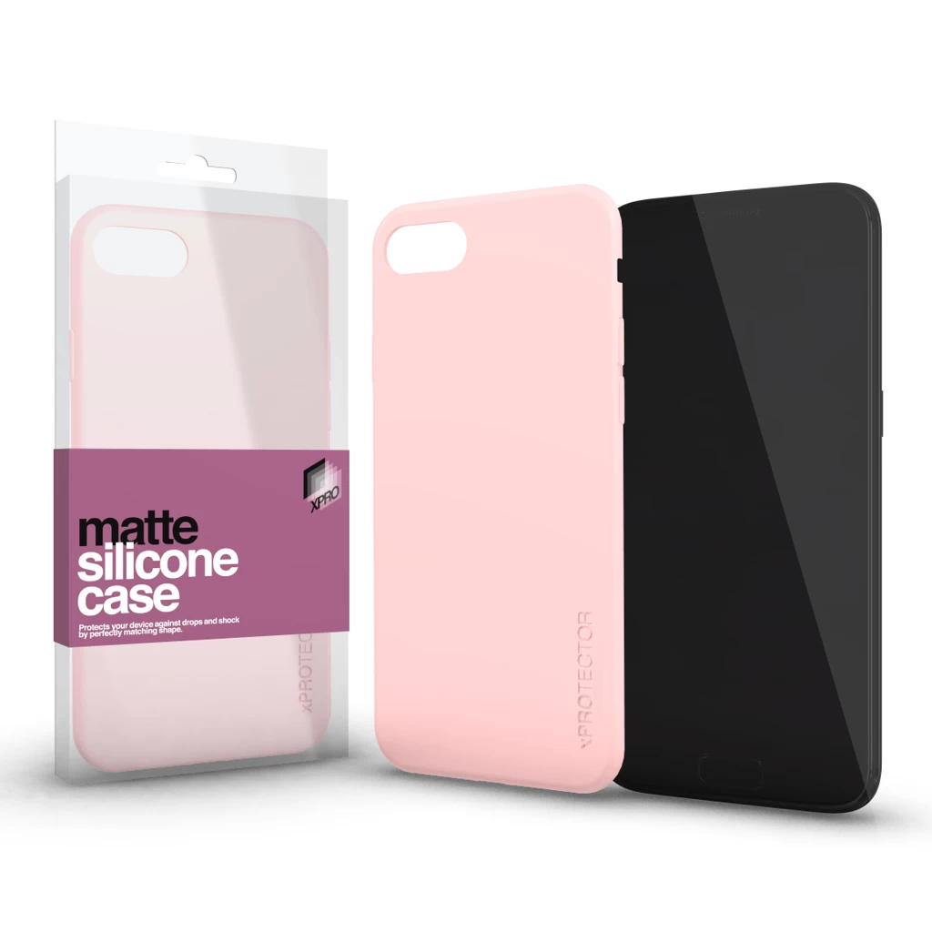 XPRO™ Szilikon matte tok ultravékony Púder pink Apple iPhone 16 Pro készülékhez