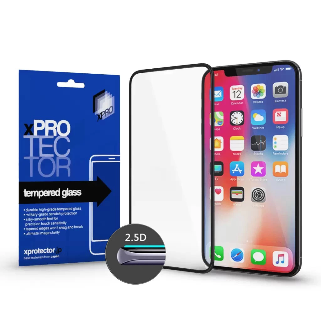 XPRO™ Tempered Glass Full 2.5D fekete 0.33 kijelzővédő üveg / üvegfólia Samsung A15 4G / 5G készülékhez