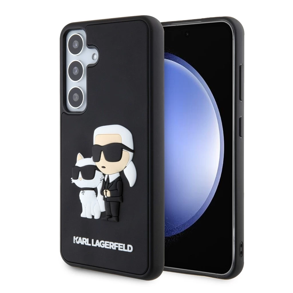 Karl Lagerfeld tok fekete KLHCS24S3DRKCNK Samsung S24 készülékhez