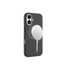 Mágneses puha szilikon tok, iPhone 17, Fekete