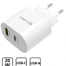 Hálózati gyorstöltő adapter 20W, Fehér
