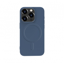 iPhone 15 Pro mágneses szilikon tok, Kék
