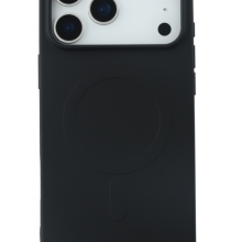 iPhone 17 Pro Max mágneses szilikon tok, Fekete