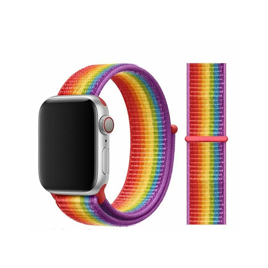 XPRO Apple Watch tépőzáras szíj szivárvány 42mm / 44mm / 45mm / 49mm