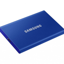 Samsung T7 hordozható SSD, 2TB, USB 3.2,Kék