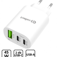Hálózati gyorstöltő adapter 45W, Fehér