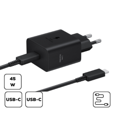 Sam hálózati adapter kábellel,45W PD USB-C,Fekete