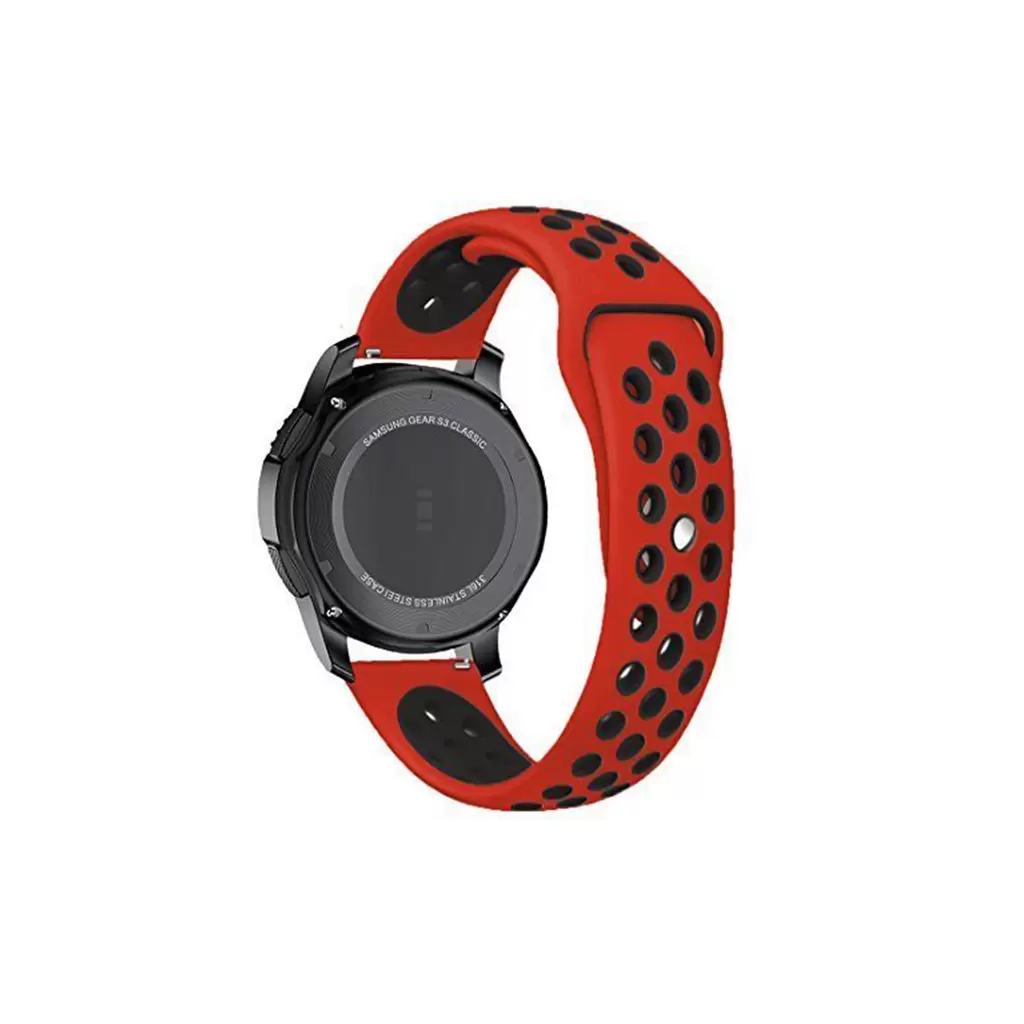 XPRO Samsung Watch / Gear S3 lélegző szíj piros / fekete S méret 22mm