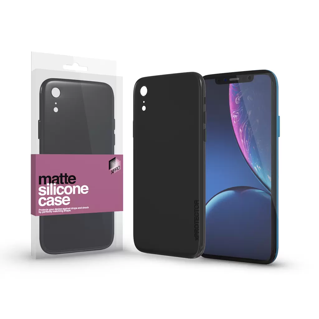 XPRO™ Szilikon matte tok ultravékony fekete Apple iPhone Xr készülékhez