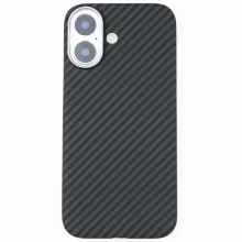 Mágneses aramid karbon tok, iPhone 17, Fekete