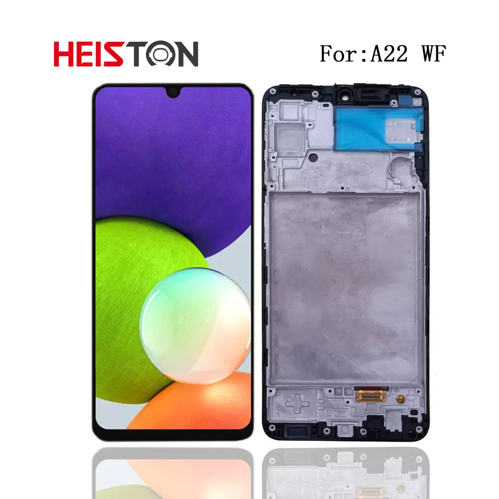 Heiston FHD Fekete kijelző kerettel Samsung A22 4G készülékhez
