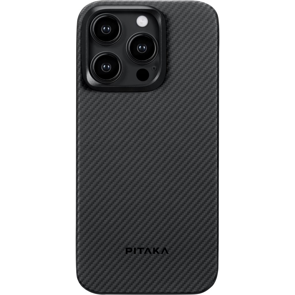 Pitaka MagEZ Case 4 Black / Grey Twill 600D Apple iPhone 15 Pro készülékhez - MagSafe rögzítéssel