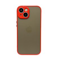 iPhone 15 Plus műanyag tok, piros-fekete
