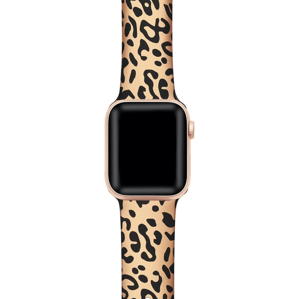 XPRO™ Apple Watch nyomtatott szilikon szíj leopárd mintás 42mm / 44mm / 45mm / 49mm