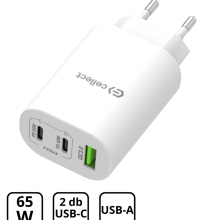 Hálózati gyorstöltő adapter 65W, Fehér