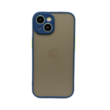 iPhone 15 műanyag tok, kék, zöld