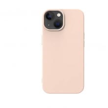 Premium szilikon tok, iPhone 15 Plus, Puder