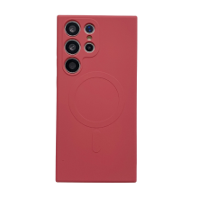 Samsung S24 Ultra mágneses szilikon tok, Piros