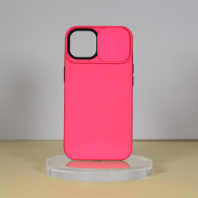 iPhone14 Plus TPU+PC csúsz. kameravédős tok,Pink