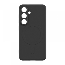 Premium szilikon tok, Samsung S25 FE, Fekete