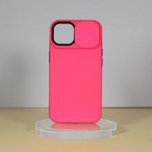 iPhone 14 TPU+PC csúsz. kameravédős tok,Pink