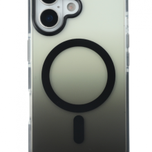 iPhone 17 mágneses tok, Fekete-átlátszó