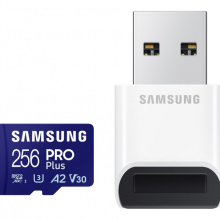 Samsung Pro Plus microSD kártyaolvasóval, 256GB