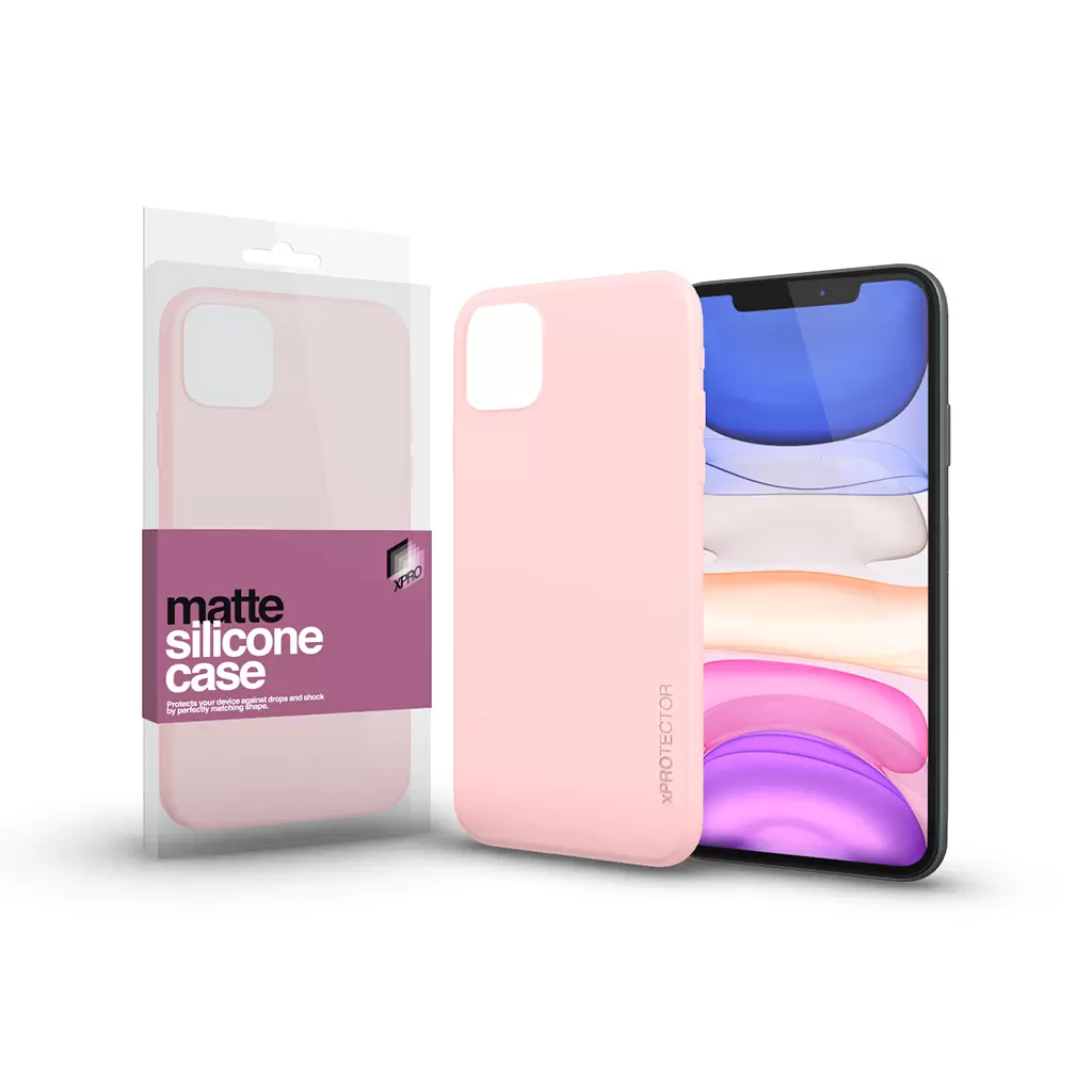 XPRO™ Szilikon matte tok ultravékony Púder pink Apple iPhone 11 Pro Max készülékhez