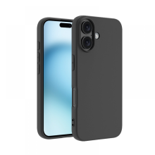 Premium szilikon tok, iPhone 17, Fekete