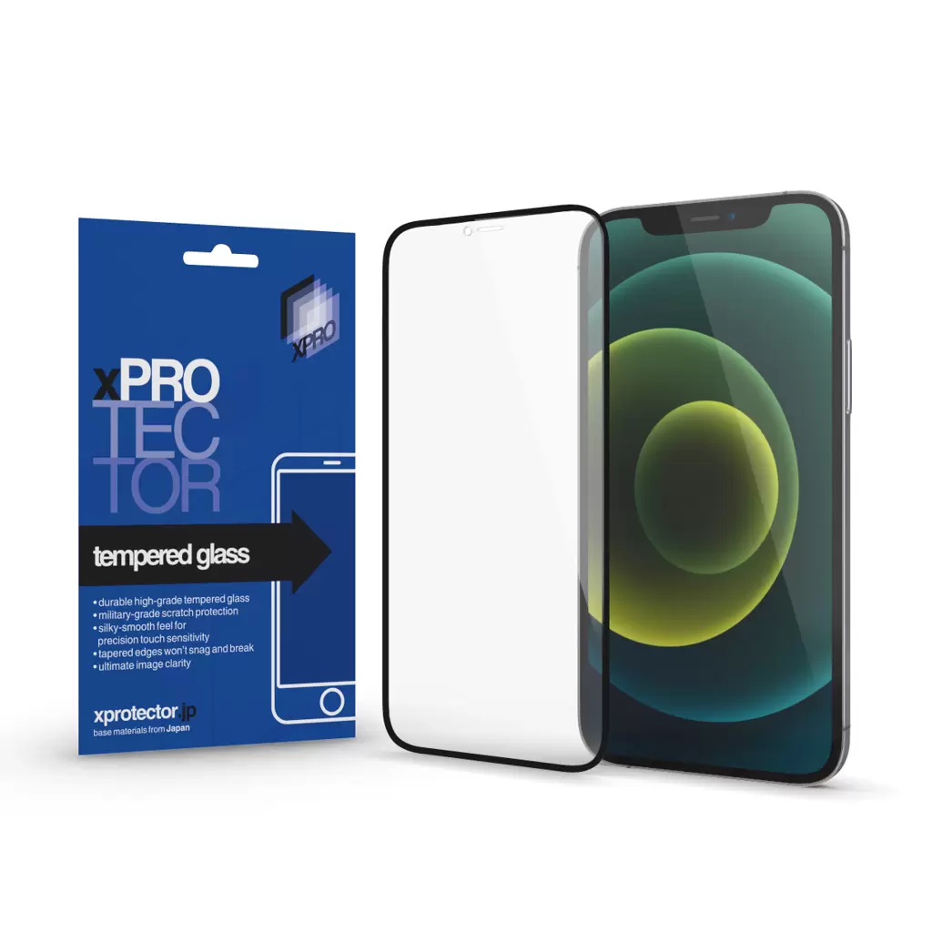 XPRO Tempered Glass 0.33 Full 3D Black FG kijelzővédő üveg / üvegfólia Apple iPhone 12 Pro Max készülékhez