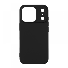 Premium szilikon tok, iPhone 17 Pro, Fekete