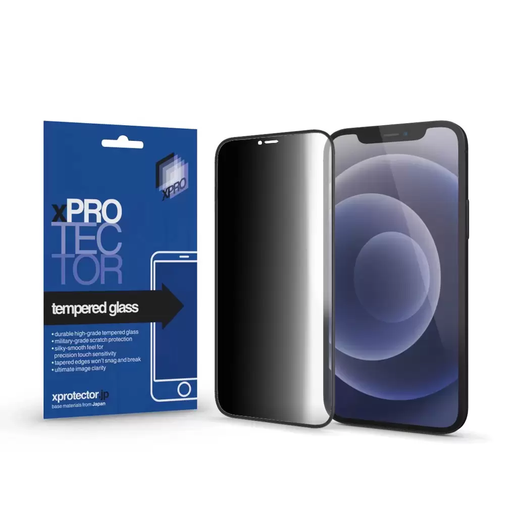 XPRO Tempered Glass 0.33 Full 3D Black FG PRIVACY kijelzővédő üveg / üvegfólia Apple iPhone 14 Pro Max készülékhez