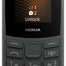 Nokia 105 2G DS kártyafüggetlen mobiltelefon fekete