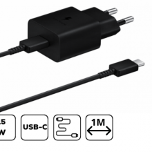 Samsung hálózati adapter kábellel,15W Fekete