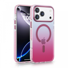 iPhone 17 Pro mágneses tok, Pink-átlátszó